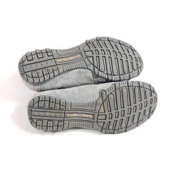 Skechers Womens Size 6 Relaxed Fit Gray Suede Slip-On Loafers Casual Shoes - Picture 8 of 9